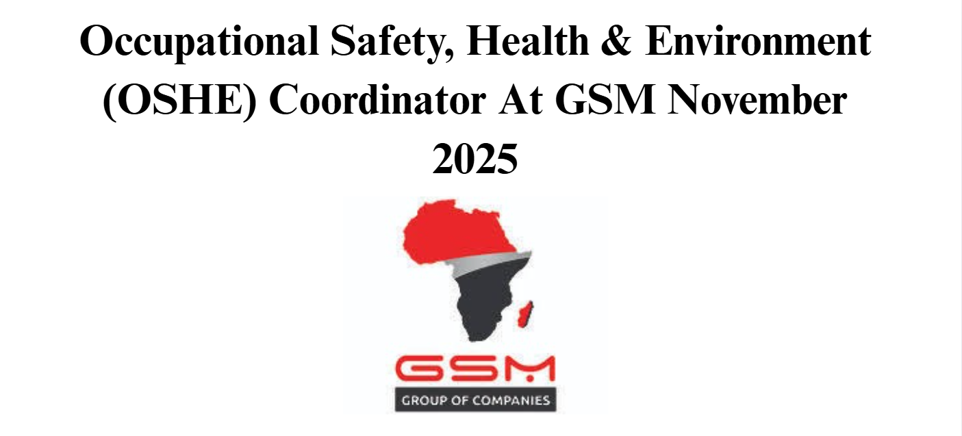 Occupational Safety, Health & Environment (OSHE) Coordinator At GSM November 2025