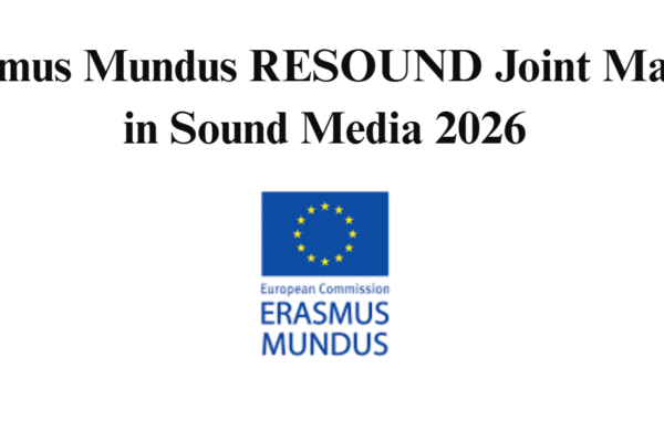 Erasmus Mundus RESOUND Joint Master in Sound Media 2026