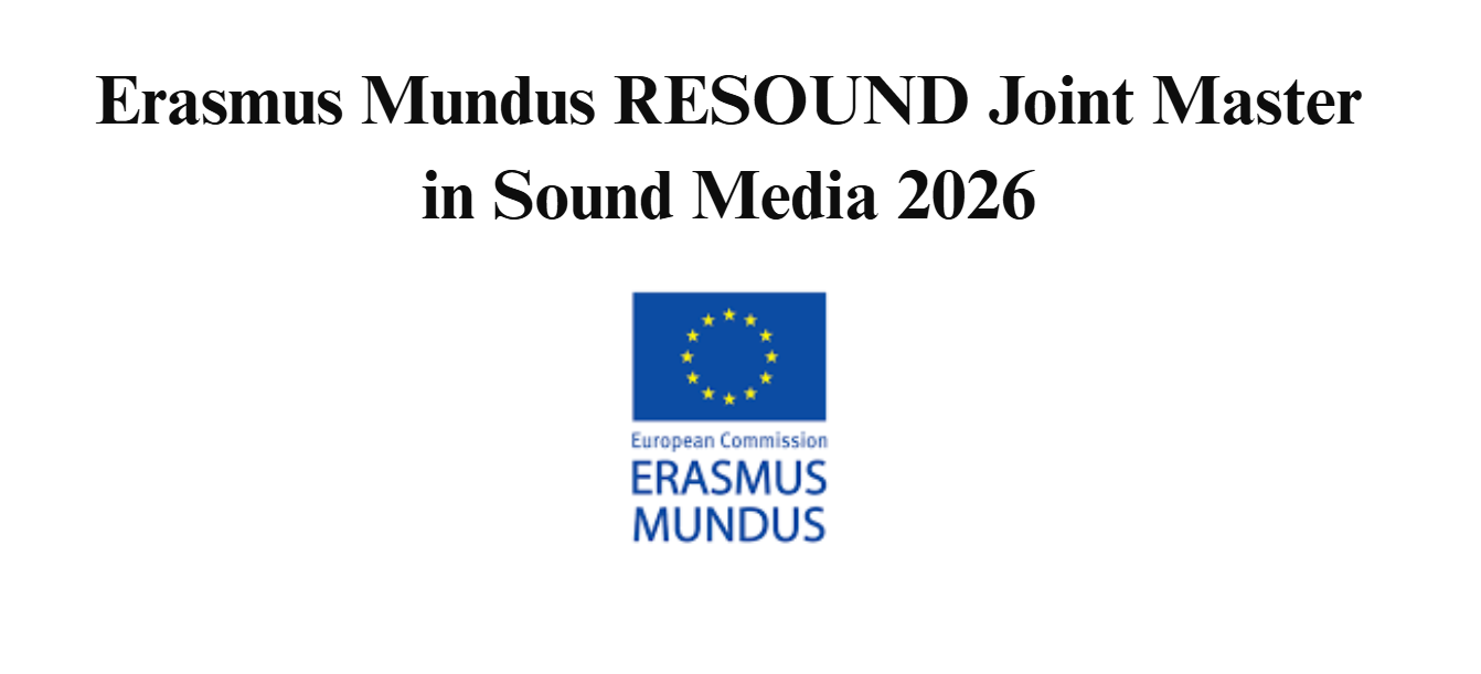 Erasmus Mundus RESOUND Joint Master in Sound Media 2026
