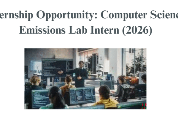 Computer Science Emissions Lab Intern (2026)