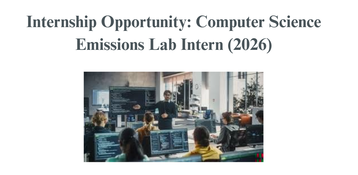 Computer Science Emissions Lab Intern (2026)